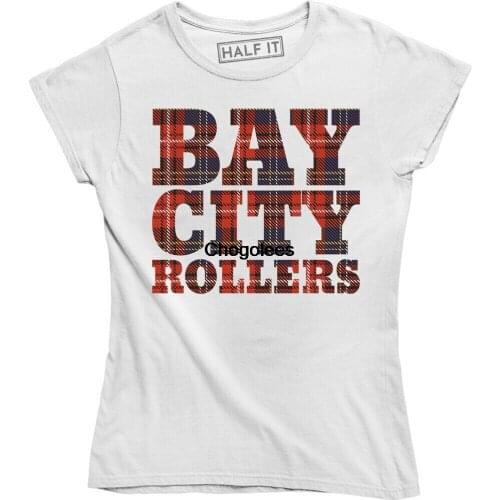 Ladies Bay City Rollers T-Shirt Pop Rock Scotland Scottish Edinburgh Shirt Tee