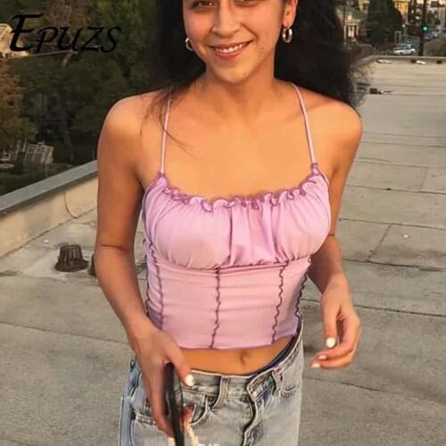 Sexy crop top women Streetwear spaghetti strap tank top Casual summer tops for women 2019 korean cropped underwear women