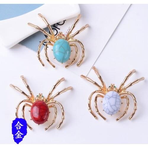 1pc/lot Sewing Resin Buttons for Clothing Jewelry Brooch Decoration DIY Retro Dripping Big Spider Accessories Craft Supplies
