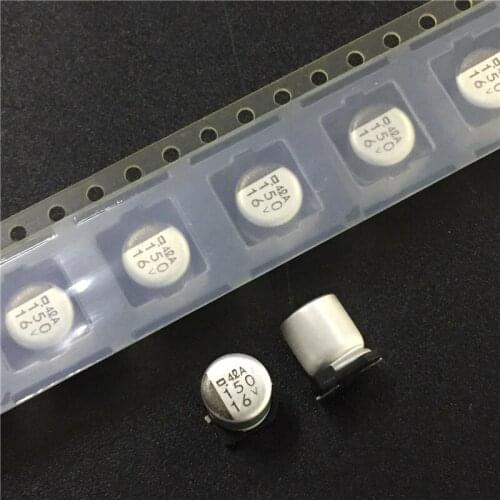 10pcs 150uF 16V NIPPON NCC MVA Series 6.3x7.7mm 16V150uF SMD Aluminum Electrolytic Capacitor