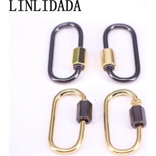 10Pcs,Oval Screw Clasp, Metal Carabiner Clasp, Screw Clasp, Carabiner Lock, Interlocking Clasp Findings
