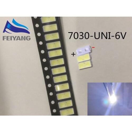 100PCS Maintenance of UNI LED LCD TV backlight lamp with light emitting diode 6V tube 7030 SMD beads UNI