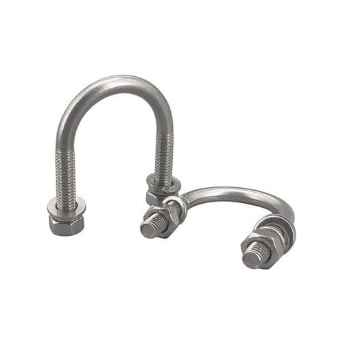 2pcs M8 stainless steel U shape screws hoop clamp screw nut washer spring pad combination folder tube bolts bolt 22mm-148mm