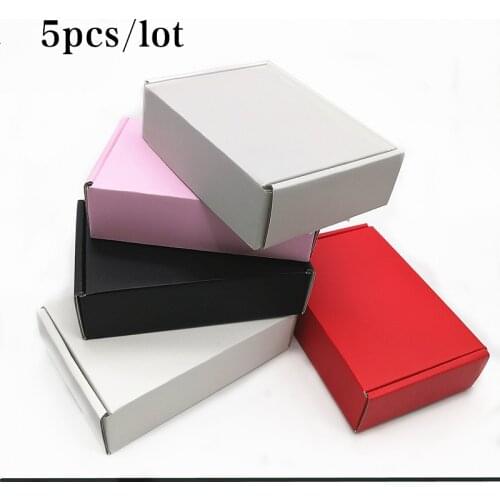 50PCS Custom thick white Small size square corrugated paper shipping mailer box Packaging Clothes underwear polo shirt Box