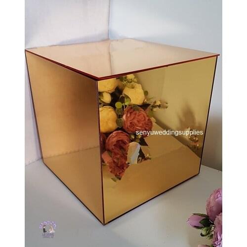 5pcs different size )popular Customized colorful Acrylic mirror Box crystal acrylic Wedding Box for wedding senyu1620