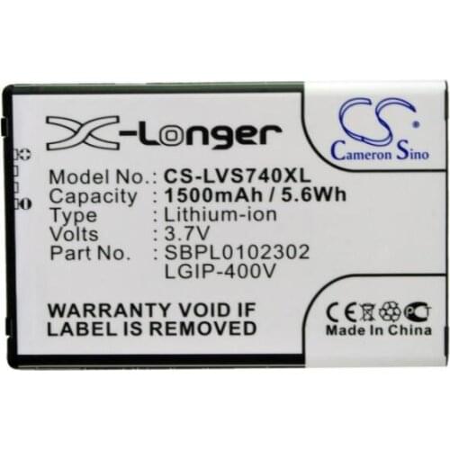 Cameron Sino 1500mAh battery for LG Ally VS740 VS750 Fathom VS750 Vortex VS660 VS740 VS750 LGIP-400V SBPL0102302 SBPP0027402