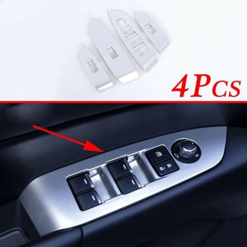 4pcs Chrome Parts Fit For Mazda CX5 CX-5 KF 2017 2018 2019 2020 Door Armrest Window Lift Switch Cover Protect Accessories Trim