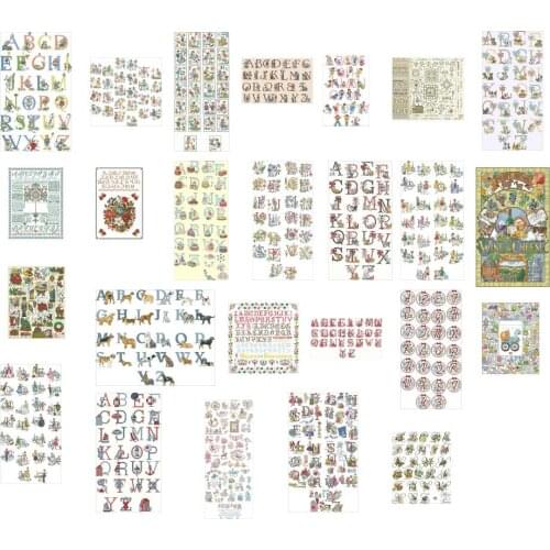 Alphabet series 25 photoes choose , 100% cotton threads Cross stitch sets styles Lovely Counted Cross Stitch Kit 4