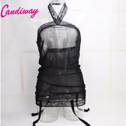 Candiway Hot Selling Sexy Lingerie Women Lace Transparent Exotic Dresses Sexy Underwear Body Stockings Sleepwear Erotic Lingerie