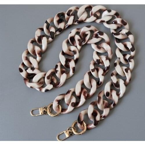 Bag Handle Chain DIY Acrylic Resin Handbag Strap Shoulder Purse Replacement Straps with Buckles for Bags