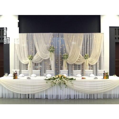 Ivory Color Starlit Backdrop Curtain 10ftx20ft stage decoration banquet party stage curtain Party Decor