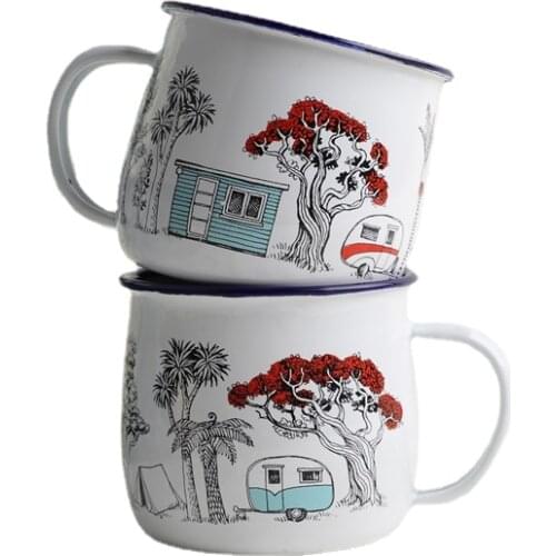 Exported to Finland Car Enamel Coffee Cup Gargle Cup Thickened Juice Cup Milk Cup Water Cup