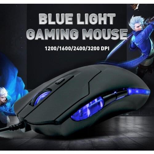 6 Button Matte ABS USB Interface Electric Wired Luminous Computer Gaming Mouse