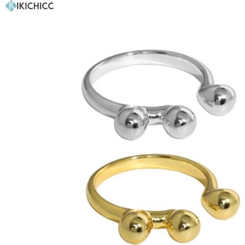 KIKICHICC 925 Sterling Silver 2021 New Gold Resizable Adjustable Ring Geometric Irregular Jewelry Gift Luxury Rock Punk Jewels