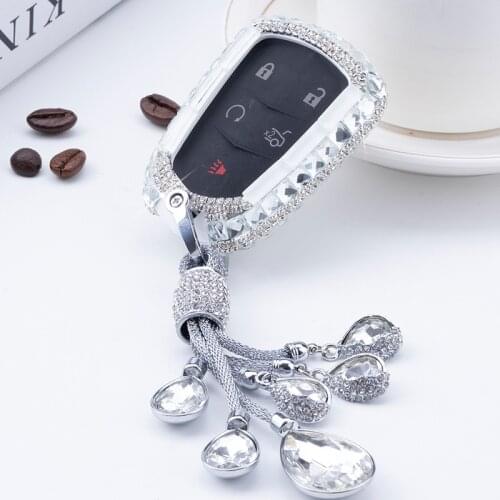 Colorful Diamond Crystal Car Key Case Cover For Cadillac ATS-L XTS XT5 CTS CT6 ATS 28T SRX Escalade Remote keychain Accessories