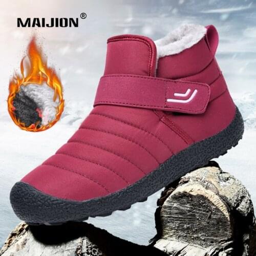 Unisex Cotton Shoes Winter Women Snow Boots Plush Warm Men Running Sneakers High-top Walking Footwear Non-slip Comfortable