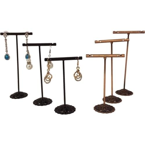 Metal T-Shaped Earring Display Stand, Jewelry Earring Display Jewelry Stand, 3 Pieces/set of Earrings