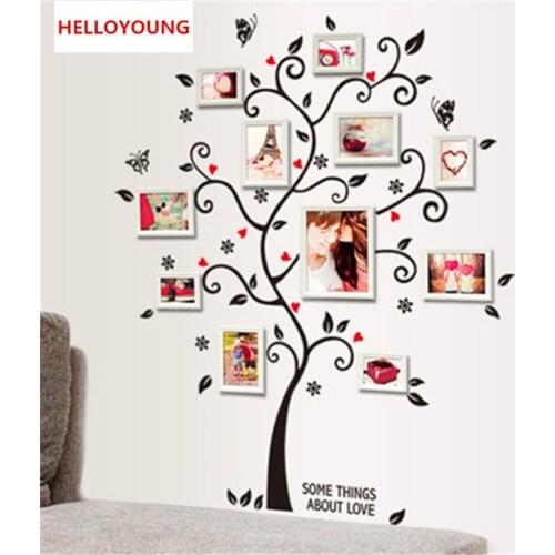 QT-0079 Room Photo Frame Decoration Family Tree Wall Decal Sticker Poster on a Wall Stickers Tree Wallpaper Kids Photoframe Art