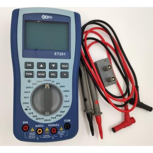 ET201 oscilloscope multimeter 2-IN-1 handheld storage scope meter scopemeter most versatile intelligent English Version CE
