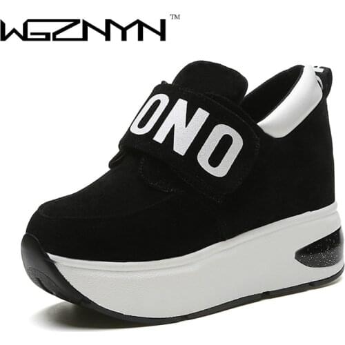 WGZNYN 2020 Autumn Platform Shoes Woman Slip on Casual Women Shoes Round Toe Flats Zapatillas Mujer Size 35-40