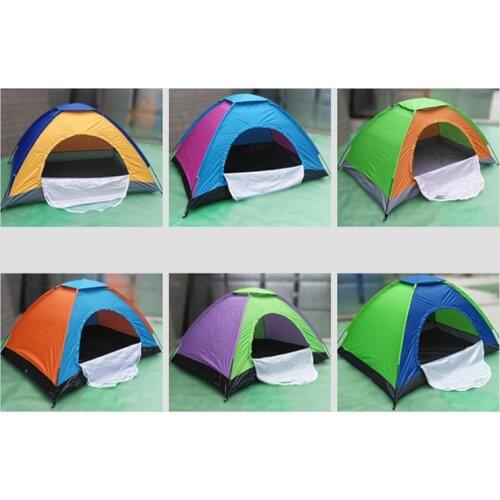 2/4/6/8Person Waterproof Outdoor Tents Protable Camping Beach Tent Sun Shelter Travel Sport Hiking Large Space Tent Random Color