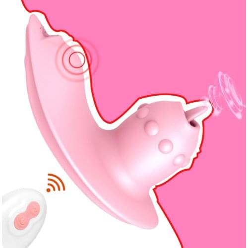 Wearable Vibrator Dildo Sex Toys for Women 10 Speeds Clit Sucker Clitoris Stimulator Remote Control Vagina Tongue Licking