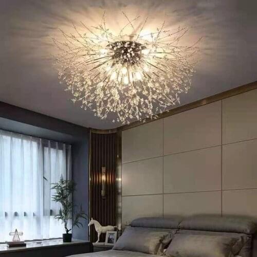 Post-modern tree branch chandelier firefly light Nordic Ceiling chandelier creative luxury restaurant bar flush mount light