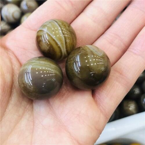 Natural treasure lime agate agate ball crystal ball reiki healing ball home decor