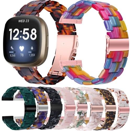 2021 New Resin Watch Bands For Fitbit Versa 3 2 1 Versa Lite Bracelet Wrist Strap Loop For Fitbit Sense Versa 3 Correa