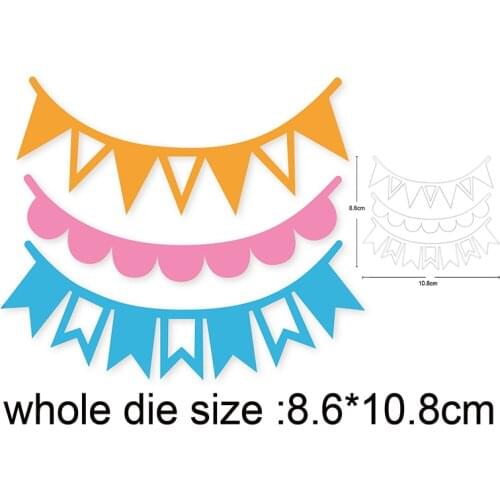 Christmas Banner Metal Cutting Dies Cutout Stencils Die Cut for DIY Scrapbooking Album Paper Card Embossing