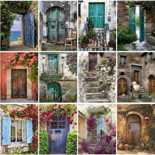 Needlework,DIY flowers door Patterns Deer Cross Stitch,Sets For Embroidery Kit Full Embroidery Simple European Cross-Stitching