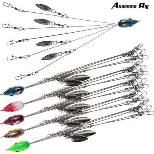 Umbrella Fishing lure Rig 5 Arms Alabama Rig Head Swimming Bait Bass Fishing Group Lure Snap Swivel Spinner, 18g Pesca Peche
