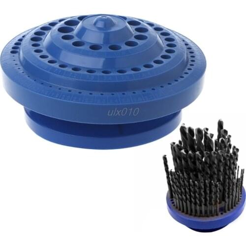 Drill Bit Storage Case Stand Round Shape Hard Plastic Organizer 100Pcs Hole Tool G09 Whosale&DropShip
