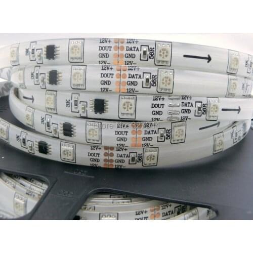100m/lot NO-need Controller Dream Magic WS2811 5050 LED Strip Color DC12V 60LED/m IP65 Waterproof RGB Full Color White