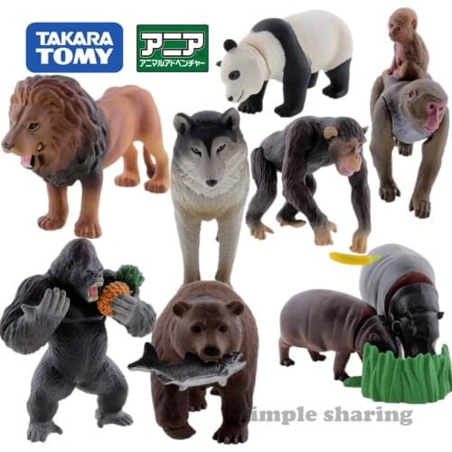 Takara Tomy Tomica ANIA Forest Animal Advanture Model Kit Hot Educational Diecast Resin Baby Toys Funny Kids Dolls Series