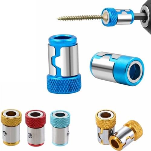 Universal Magnetic Ring 1/4" Metal Screwdriver Bit Magnetic Ring For 6.35mm Shank Anti-Corrosion Drill Bit Magnet Powerful Ring