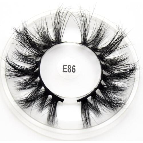 Visofree 5D Mink eyelashes 25mm Lashes Dramatic Long Mink Lashes round tray Cruelty-free False Eyelashes Makeup Eyelashes E86
