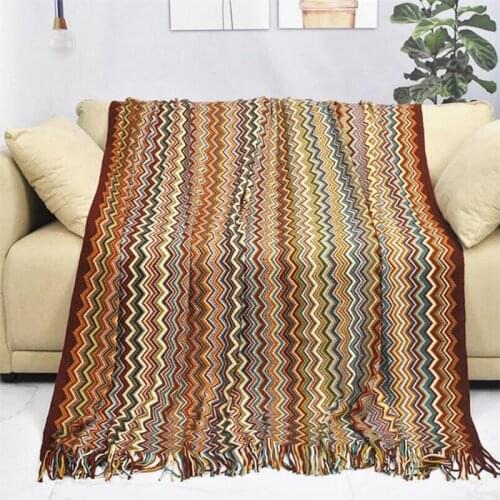 Knitted Blankets Sofa Throw Blankets With Tassels Colorful Bedspread Nap Air Conditioner Blankets Nordic Home Sofa Cover