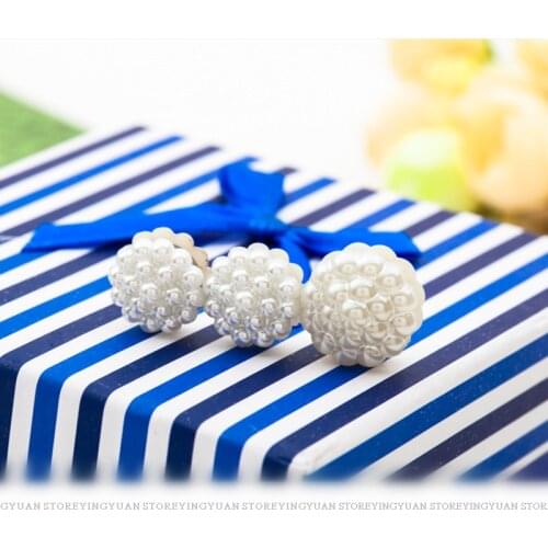 XT28 wholesale fashion headwear scarf magnet brooch pearl flower hijab clips 12pcs/lot