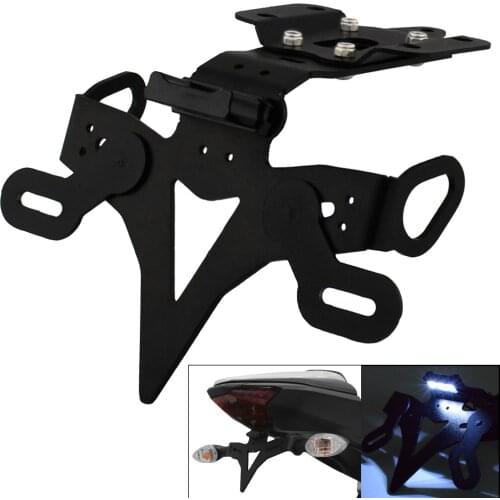 Motorcycle Rear License Number Plate Frame Holder Bracket Tail Tidy Fender Eliminator LED Light For YAMAHA FZ07 MT-07 2014-2020