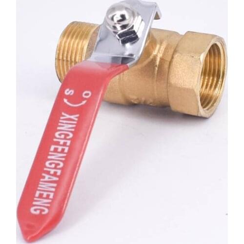 Female to MaLe Brass Ball Valve DN20 3/4" BSP Temperature 0-60C Pressure 10 Bar Port Size16.6mm