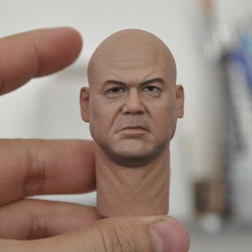 1/6 Golden head sculpture super villain Bald gang boss head sculpture model fit 12 inch action figure
