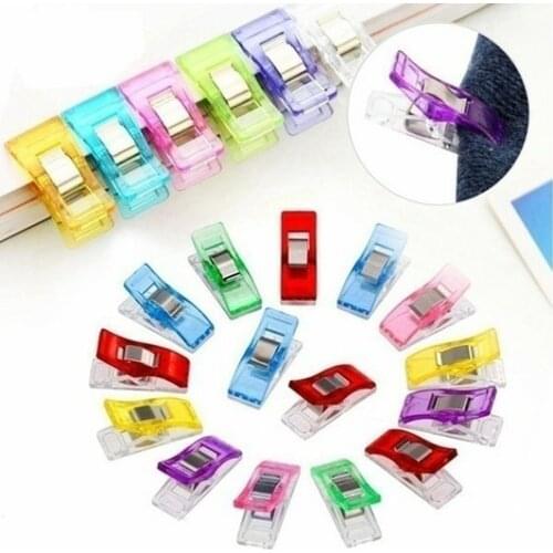 10/50pcs Fabric Quilting Craft Sewing Knitting Clips Home Office Supply Mixed Plastic Sewing Clips Holder for DIY Patchwork