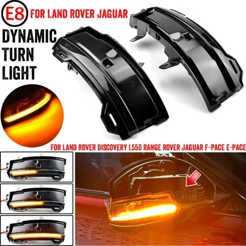 2Pcs Dynamic Turn Signal Light Side Mirror Lamp For Land Rover Discovery Sport Range Rover Evoque Velar For Jaguar F-Pace E-Pace