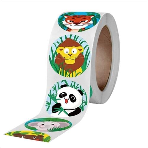 50pcs/wad Animals cartoon Stickers for kids classic toys sticker school teacher reward sticker Various styles designs pattern