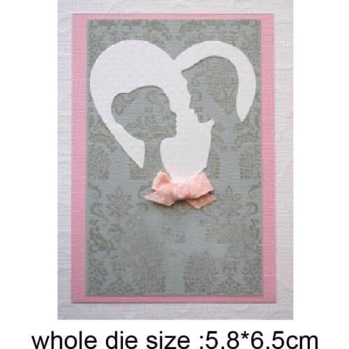 Love couple avatar metal cutting mold scrapbook embossing paper card photo album craft paper cutting 2021 new