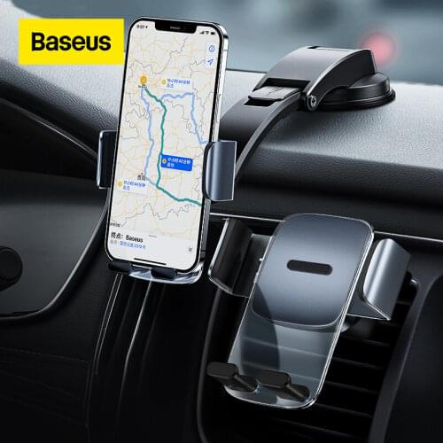 Baseus Car Clamp Phone Holder Air Vent Mount For 4.7-6.7 inch Phone Car Interior Accessories Car Mobile Support