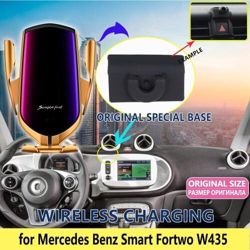 Car Mobile Phone Holder for Mercedes Benz Smart Fortwo W435 2015 2016 2017 2018 2019 Stand Bracket Vent Accessories for iphone