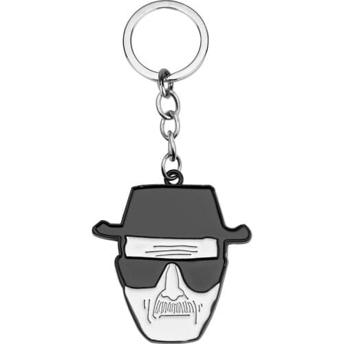 Breaking Bad Key Holder Walter White Key Chain Metal Keychain TV Pendant Charm Jewelry For Men Punk Accessories