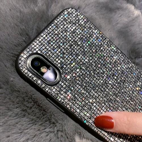For iPhone 6 7 8 Plus 11 12 Pro Max Case Luxury Glitter Bling Soft Silicone Case For iphone X XR XS Max SE 2020 Rhinestone Cover